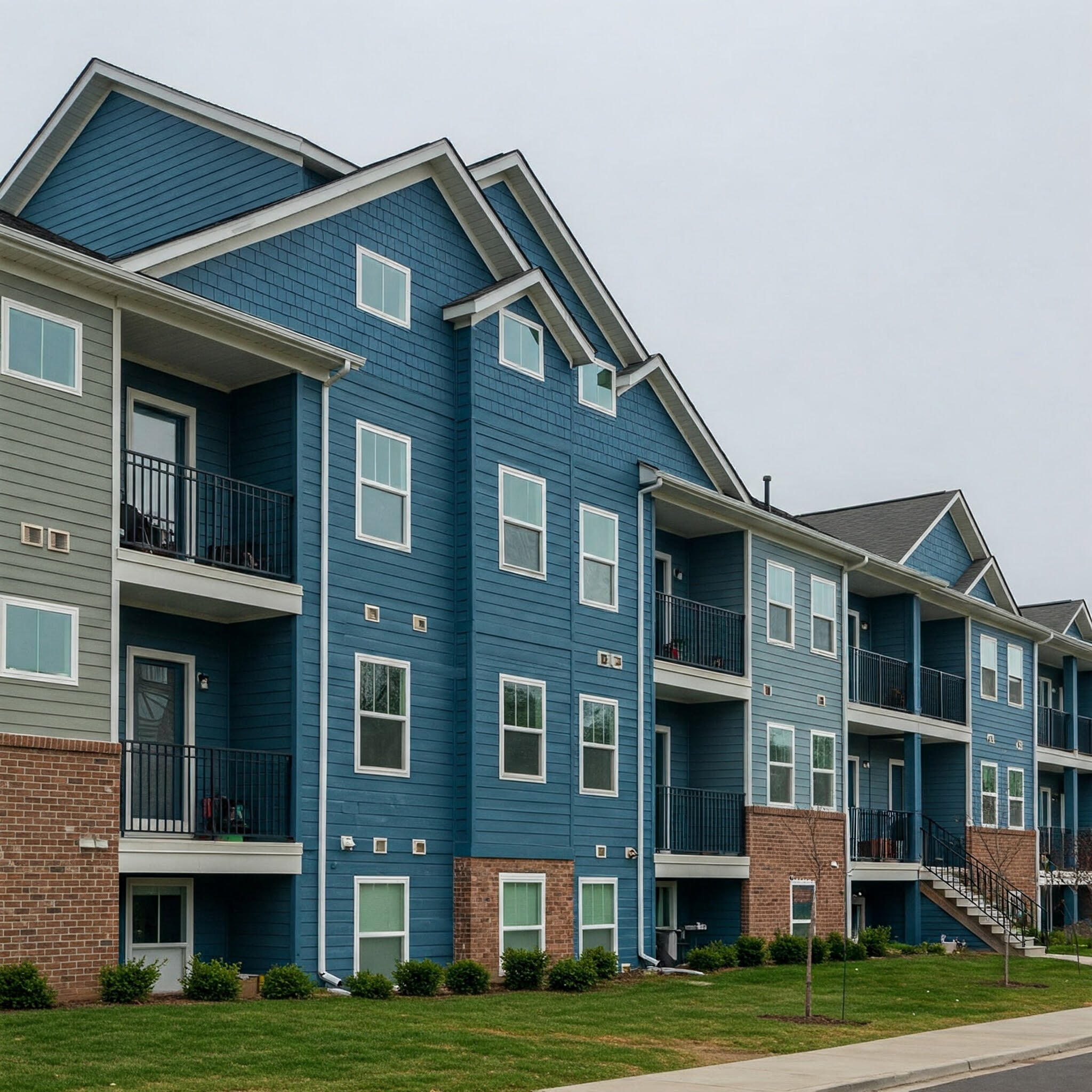 Revêtement extérieur multilogement Multilogement vu de l'extérieur